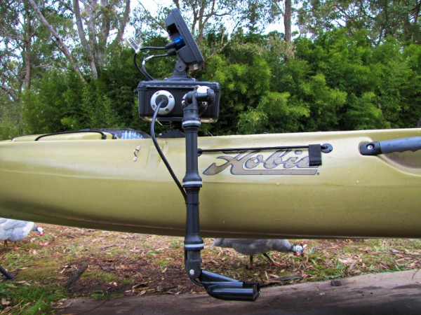 Removable Fish Finder On Hobie Kayak Using Railblaza Railblaza