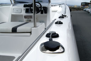 Center Console Glass Boat Fit Out Options with RAILBLAZA RAILBLAZA